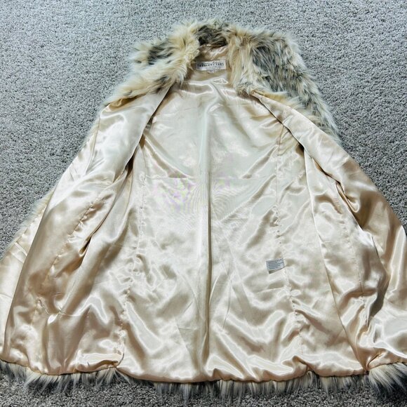 Donna Salyers' Fabulous Furs Womens Small 100 % Faux Fur Cream Vest - Picture 6 of 9